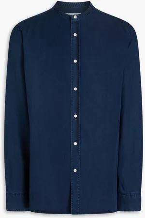 OFFICINE GENERALE Gaston Lyocell shirt - Blue - M