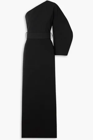 Solace Zaya one-shoulder belted crepe maxi dress - - UK 6