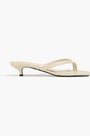 Totême Croc-effect leather sandals - White - EU 41