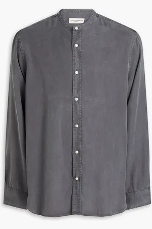 OFFICINE GENERALE Gaspard washed-Lyocell shirt - Gray - M