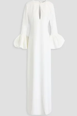 Marchesa Notte Cutout crepe maxi dress - White - US 4