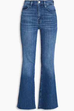 Frame Le Easy Flare high-rise flared jeans - Blue - 32