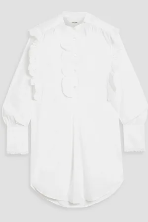 Marant Etoile Orsenia broderie anglaise cotton-poplin mini shirt dress - - FR 34
