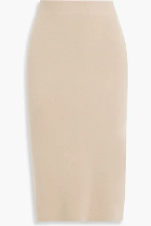 Arch4 Honey ribbed cashmere skirt - - M