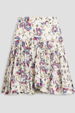 Marant Etoile Saureena floral-print cotton-voile mini skirt - White - FR 34