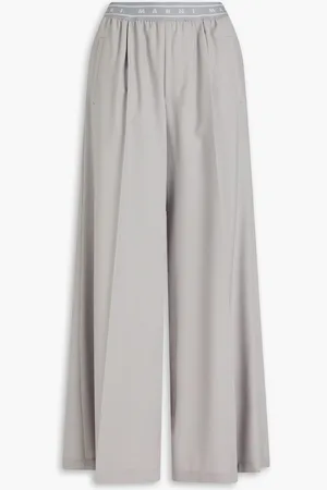 Marni Wool wide-leg pants - Gray - IT 36