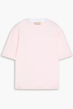 Marni Two-tone cotton-jersey T-shirt - Pink - IT 42