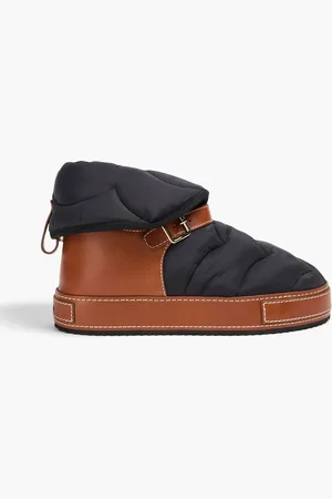 Chloé Quilted shell and leather ankle boots - - EU 39