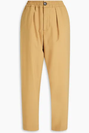 Marni Cropped woven tapered pants - Neutral - IT 40