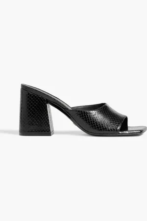 Stuart Weitzman Tia 85 lizard-effect leather sandals - - EU 36.5