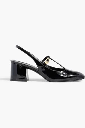 Stuart Weitzman Jane patent-leather slingback pumps - - EU 35.5