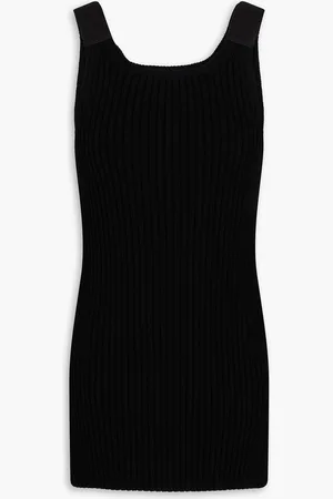 Helmut Lang Ribbed cotton-blend tank - - XXS
