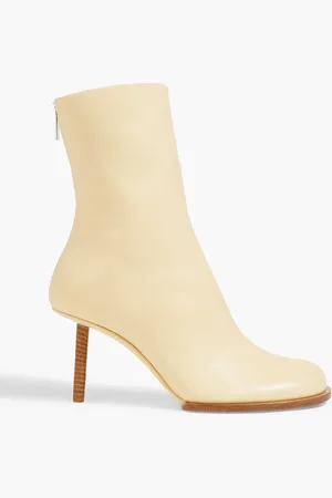 Jacquemus Rond Carré leather ankle boots - Yellow - EU 38