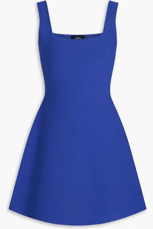 THEORY Stretch-knit mini dress - Blue - S