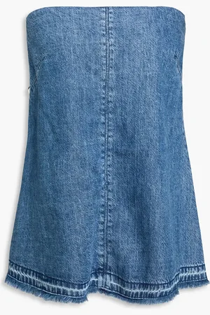RAG&BONE Ultra Featherweight Aurora strapless denim top - Blue - L