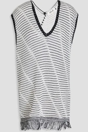 Diane von Furstenberg Styles pointelle-knit cotton top - - S