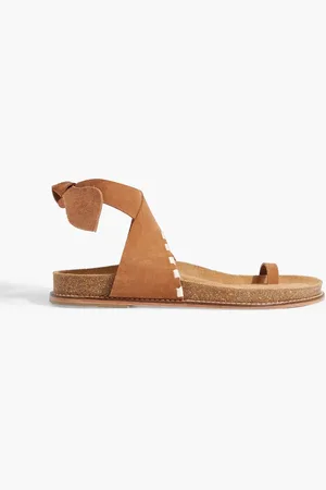 JOHANNA ORTIZ Song Leader embroidered suede sandals - Brown - EU 36