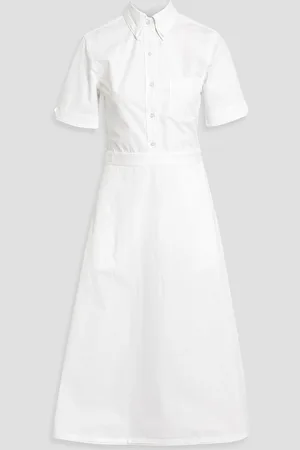 Thom Browne Cotton-poplin midi shirt dress - - IT 38