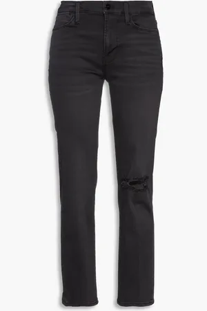 Frame Le High Straight cropped distressed high-rise straight-leg jeans - - 23