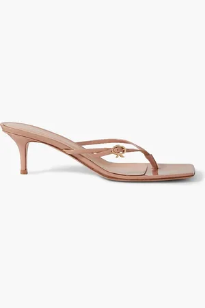 Gianvito Rossi Vernice 55 buckled patent-leather mules - - EU 41