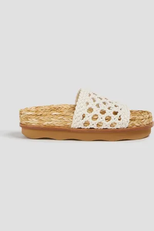 Chloé Wavy crochet slides - White - EU 41