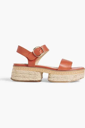 GABRIELA HEARST Michael leather espadrille platform sandals - Brown - EU 37.5