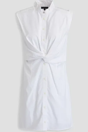 RAG&BONE Louisa twisted cotton-poplin mini shirt dress - - US 6