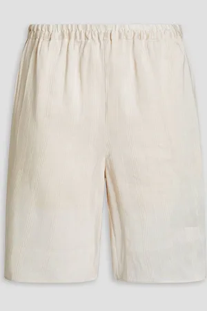 Loulou Studio Andra linen and silk-blend shorts - White - M