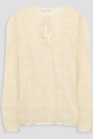 Frame Cotton crocheted lace blouse - White - XS