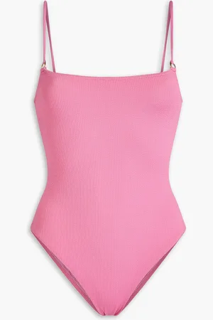 Melissa Odabash Palmas stretch-seersucker swimsuit - - IT 40