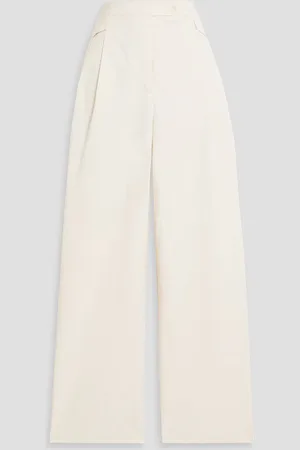 Solid The Tori cotton-twill wide-leg pants - White - S