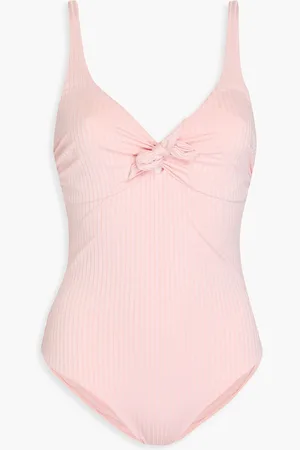 Melissa Odabash Knotted ribbed swimsuit - Pink - IT 38