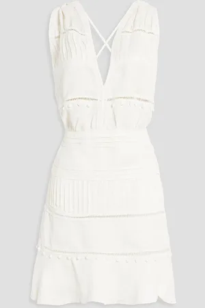 IRO Pavi pompom-embellished jacquard mini dress - White - FR 36
