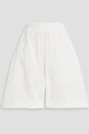 CHARO RUIZ IBIZA Lyo broderie anglaise cotton-blend shorts - - XS