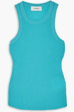 Lisa Yang Addison ribbed cashmere tank - Blue - 2