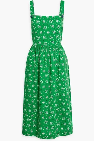 Harley Viera-Newton Laura floral-print cotton-blend poplin midi dress - - US 12