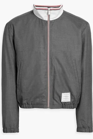 Thom Browne Wool-twill bomber jacket - Gray - 1