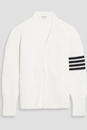 Thom Browne Striped cotton cardigan - - 0