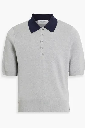 Thom Browne Two-tone cotton polo shirt - - 3