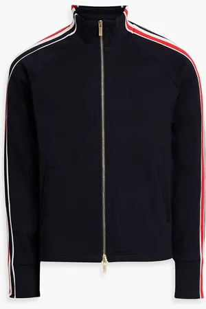 Thom Browne Striped cotton-jersey track jacket - Blue - 1