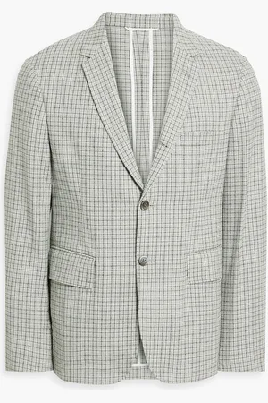 Thom Browne Checked cotton-blend tweed blazer - - 2