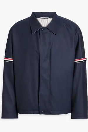 Thom Browne Striped wool-twill jacket - Blue - 0
