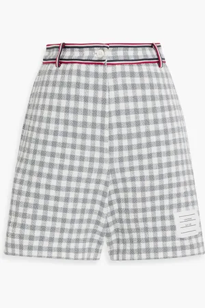 Thom Browne Gingham cotton-blend bouclé shorts - - IT 42