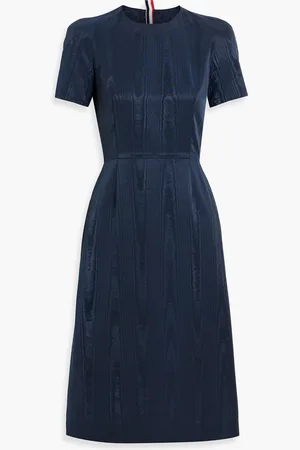 Thom Browne Moire dress - Blue - IT 38