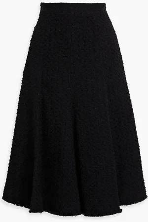 Thom Browne Frayed cotton-blend bouclé-tweed midi skirt - - IT 40