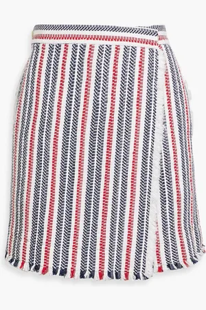 Thom Browne Skirt-effect striped jacquard shorts - - IT 36