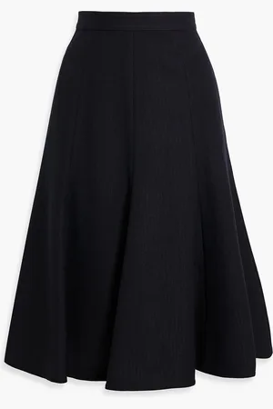 Thom Browne Wool and silk-blend crepe midi skirt - - IT 38