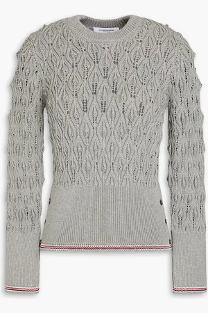 Thom Browne Pointelle-knit cotton sweater - - IT 40