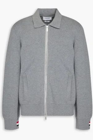Thom Browne Jacquard-knit cotton jacket - - 5