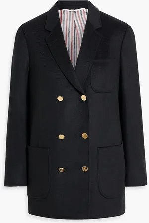 Thom Browne Double-breasted cashmere jacket - Blue - IT 40